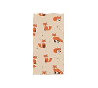 linomo Hand Towel Cute Animal Fox Pattern Towel Cotton Face Towel Dish Towel for Kids Girls Boys Adult