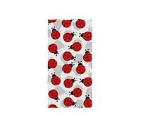 linomo Hand Towel Cute Ladybug Ladybird Pattern Towel Cotton Face Towel Dish Towel for Kids Girls Boys Adult