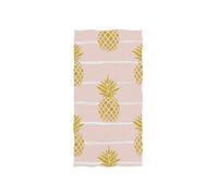 linomo Hand Towel Gold Pineapple Pink Stripe Towel Cotton Face Towel Dish Towel for Kids Girls Boys Adult