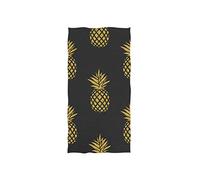linomo Hand Towel Gold Pineapple Towel Cotton Face Towel Dish Towel for Kids Girls Boys Adult