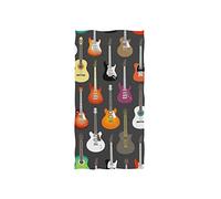 linomo Hand Towel Musical Instruments Music Guitar Violin Towel Cotton Face Towel Dish Towel for Kids Girls Boys Adult