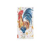 linomo Hand Towel Rooster Chicken Cock Towel Cotton Face Towel Dish Towel for Kids Girls Boys Adult