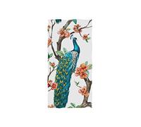 linomo Hand Towel Tropical Animal Peacock Towel Cotton Face Towel Dish Towel for Kids Girls Boys Adult