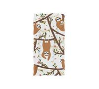 linomo Hand Towel Tropical Animal Sloth Towel Cotton Face Towel Dish Towel for Kids Girls Boys Adult