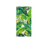linomo Hand Towel Tropical Green Leaves Towel Cotton Face Towel Dish Towel for Kids Girls Boys Adult