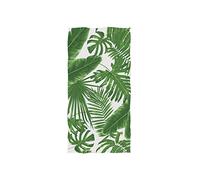 linomo Hand Towel Tropical Palm Leaves Green Towel Cotton Face Towel Dish Towel for Kids Girls Boys Adult
