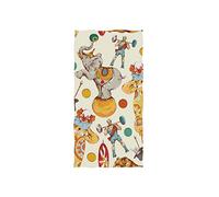 linomo Hand Towel Vintage Circus Clown Magical Wand Trick Towel Cotton Face Towel Dish Towel for Kids Girls Boys Adult
