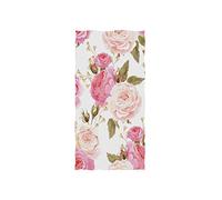 linomo Hand Towel Vintage Floral Flower Rose Towel Cotton Face Towel Dish Towel for Kids Girls Boys Adult