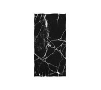 linomo Hand Towel White Marble Black Towel Cotton Face Towel Dish Towel for Kids Girls Boys Adult