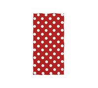 linomo Hand Towel White Polka Dot Red Towel Cotton Face Towel Dish Towel for Kids Girls Boys Adult