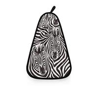 linomo Hanging Hand Towel Zebra Print Absorbent Fast Quick Dry Washcloth Dish Towel for Kitchen Bathroom Living Room Decor
