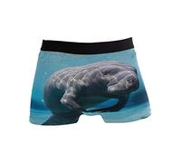 Linomo Men's Boxer Briefs Animal Sea Cow Manatee Boxers Shorts Underwear Underpants Multicoloured