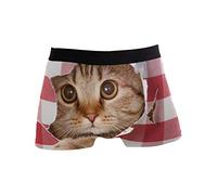Linomo Men's Boxer Briefs Cute Animal Cat Boxers Shorts Underwear Underpants Multicoloured