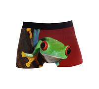 Linomo Men's Boxer Briefs Cute Animal Frog Boxers Shorts Underwear Underpants