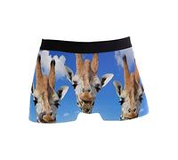 Linomo Men's Boxer Briefs Cute Animal Giraffe Face Boxers Shorts Underwear Underpants