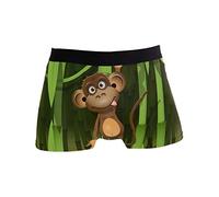 Linomo Men's Boxer Briefs Cute Animal Monkey Bamboo Boxers Shorts Underwear Underpants