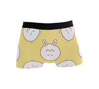 Linomo Men's Boxer Briefs Cute Rabbit Bunny Hare Boxers Shorts Underwear Underpants