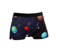 Linomo Men's Boxer Briefs Educational Outer Space Universe Planet Boxers Shorts Underwear Underpants