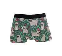 Linomo Men's Boxer Briefs Lovely Pug Dog Pattern Boxers Shorts Underwear Underpants