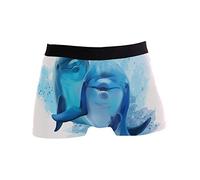 Linomo Men's Boxer Briefs Sea Animal Cute Dolphin Boxers Shorts Underwear Underpants