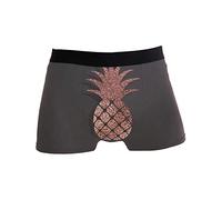 Linomo Men's Boxer Briefs Tropical Pineapple Boxers Shorts Underwear Underpants