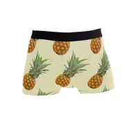 Linomo Men's Boxer Briefs Vintage Pineapple Pattern Boxers Shorts Underwear Underpants