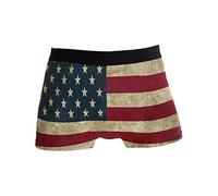Linomo Men's Boxer Briefs Vintage USA American Flag Boxers Shorts Underwear Underpants