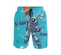 Linomo Men's Swim Shorts Astronaut Planet Universe Swimming Trunks Beach Shorts Quick Dry Surfing Board Shorts for Men Multicoloured