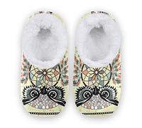 linomo Owl Boho Dreamcatchers Slippers for Women, Womens House Slippers Indoor Slipper Socks House Shoes Bedroom Socks Shoe Multicolor