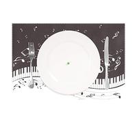 linomo Placemats, Music Note Musical Piano Table Place Mats Non-Slip Heat Resistant Washable Tablemats for Dining Table Kitchen Decor