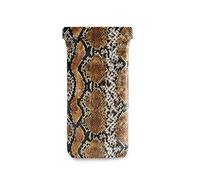 linomo Snake Skin Leopard Print Sunglasses Bag Microfiber Leather Pouch, Storage Bag for Glasses and Cell Phones