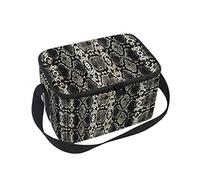 linomo Snake Skin Print Tie Dye Lunch Box Insulated Lunch Bag, Cooler Lunchbox Lunch Tote Bag Handbag Reusable Bag for Kids Women Men