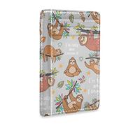 Linomo Thin Leather Card Holder and Money Clip Cute Lazy Sloth Wallet RFID Blocking for Men & Women