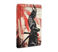 Linomo Thin Leather Card Holder and Money Clip Japanese Samurai Wallet RFID Blocking for Men & Women