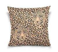 Linomo Throw Pillow Cover 16x16 inch, Leopard Print Decorative Pillow Cases Cushion Cover for Couch Sofa Bed Home