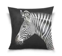 Linomo Throw Pillow Cover 16x16 inch, Zebra Print Decorative Pillow Cases Cushion Cover for Couch Sofa Bed Home
