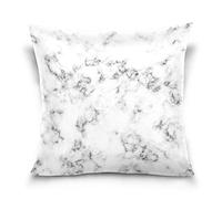 Linomo Throw Pillow Cover 18x18 inch, Black White Marble Decorative Pillow Cases Cushion Cover for Couch Sofa Bed Home
