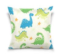 Linomo Throw Pillow Cover 18x18 inch, Cute Animal Dinosaur Decorative Pillow Cases Cushion Cover for Couch Sofa Bed Home