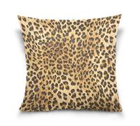 Linomo Throw Pillow Cover 18x18 inch, Leopard Print Decorative Pillow Cases Cushion Cover for Couch Sofa Bed Home