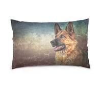 Linomo Throw Pillow Cover 20x26 inch, German Shepherd Dog Decorative Pillow Cases Cushion Cover for Couch Sofa Bed Home