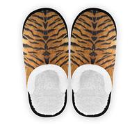 linomo Tropical Animal Tiger Print Slippers for Women Men Kids, Womens House Slippers Indoor Slipper House Shoes Bedroom Travel Shoe Multicolor