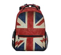 Linomo Vintage UK Flag Union Jack English England Backpack Daypack Camping Hiking Travel Bookbag School Shoulder Bag for Kids Boy Girl