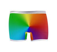 Linomo Women's Boxer Briefs Panties Colorful Rainbow Underwear Boyshort Boxers Shorts for Women Girls