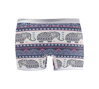 Linomo Women's Boxer Briefs Panties Ethnic Mandala Elephant Underwear Boyshort Boxers Shorts for Women Girls Multicolor