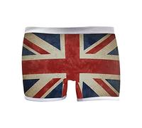 Linomo Women's Boxer Briefs Panties Vintage UK Flag Union Jack English England Underwear Boyshort Boxers Shorts for Women Girls Multicolor
