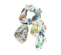 linomo Women's Chiffon Silk Large Scarf Ancient Egyptian Egypt Long Shawl Wrap Silk Like Scarf