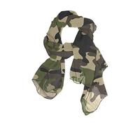 linomo Women's Chiffon Silk Large Scarf Camouflage Green Camo Long Shawl Wrap Silk Like Scarf