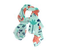 linomo Women's Chiffon Silk Large Scarf Cute Dinosaur Pattern Long Shawl Wrap Silk Like Scarf