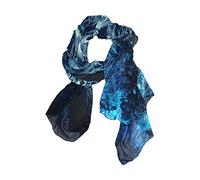 linomo Women's Chiffon Silk Large Scarf Galaxy Space Fire Dragon Long Shawl Wrap Silk Like Scarf