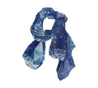 linomo Women's Chiffon Silk Large Scarf Galaxy Space Long Shawl Wrap Silk Like Scarf